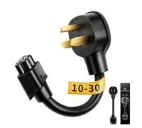 WenStorm TSL NEMA 10-30P Adapter, 240V 24 AMP NEMA 10-30P Adapter for Tesla Gen 2, Heavy-Duty 17.5mm Thick Cable, Fast Charging for Tesla Model S, 3, X, Y - Safe and Durable(10-30P)