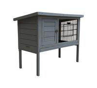 Wensum FSC Wood Raised Rabbit Hutch Grey