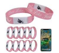 WENSUNNIE 10Pack Daily Bible Verse Bracelets, Jesus bracelets WWJD Scripture Wristband, Wearable Christian Bracelets, Inspirational Bible Verse Gifts for Men Women Girls, One Size, Elastic Fabric