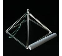 WENSYING Crystal Meditation Pyramid 8 Inch Geometric Tripod Yoga Meditation Wind Chime Percussion Instrument (8IN)