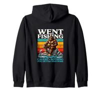 Went Fishing Caught Nothing Still Better Than Work Sasquatch Zip Hoodie