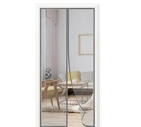 WENT Magnetic Fly Screen Door 95x200 cm, Various Sizes, Insect Screen No Drilling Required, Suitable for Balcony, Terrace, Cellar, Bedroom and Sliding Doors, Grey