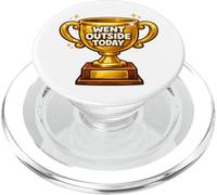 Went Outside Today Trophy - Fun Achievement for Introverts PopSockets PopGrip for MagSafe