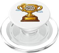 Went Outside Today Trophy - Funny Achievement for Introverts PopSockets PopGrip for MagSafe
