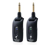 wentelmusic 2.4GHz Wireless Guitar System Rechargeable Audio Wireless Transmitter Receiver for Guitar Bass Electric Instruments,Over 100 Feet Transmission,280° Rotatable,4H Woring Time, Black