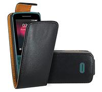 WenTian Nokia 215 4G (2020) Case, CaseExpert® Black Premium Leather Flip Book Case Cover For Nokia 215 4G (2020)