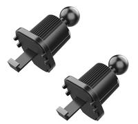 Wentoenapp 2Pcs Black Universal Air Vent Clip for Car Phone Mount Cellphone Holder Vent Grip W Joint Ball Dia- for Most Car Bracket Universal Air Vent Clip for Phone Cellphone Holder Grip (17mm)
