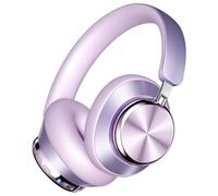 Wentronic Y03 Bluetooth Headphones Wireless Active Noise Cancelling Over Ear Headphones 48 Hours Playtime 6 EQ Music Mode High Sound Quality Headphones with Soft Ear Cushion - Purple