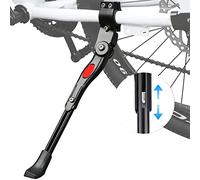 WENTS Bike Side Kickstand Bicycle Kickstand Adjustable Bike Kickstand Aluminium Alloy Side Stand with Anti-slip Rubber Feet for 22-27 inch Mountain Bike Road Bike (Black)