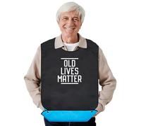 Wentur Adult Bib for Men Washable Funny Eating Bib with Crumb Catcher Adjustable Protectors for Dining Clothing for Elderly and Adults, Birthday Gift for