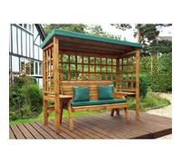 Wentworth Garden Arbour by Charles Taylor - 3 Seats Green Cushions