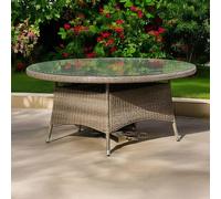 Wentworth Garden Dining Table - 8 Seater - 200cm - Oval - Beige - Rattan