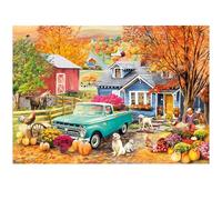 Wentworth Jigsaw Puzzle -Autumn Hill Cottage - 250 Pieces - For Adults - Shaped Puzzle Pieces & Themed Whimsies - Great for a Gift