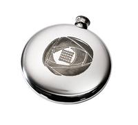 Wentworth Pewter -Charles Rennie Mackintosh Polished Round Pewter Sporran Flask, 4oz Capacity (Charles Rennie Mackintosh Flask)