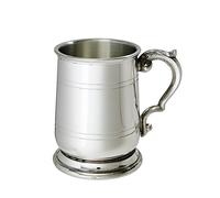 Wentworth Pewter - Half Pint Pewter Tankard - Classic British Beer Mug with Traditional Jacobean Style - Birthday, Wedding or Father’s Day Gift - Engraving Available (Half Pint Jacobean)