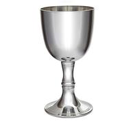 Wentworth Pewter Large Wine Goblet - Handmade in England, 450ml Polished Pewter Wine Chalice, Traditional Medieval Style Metal Wine Cup, Premium Gift for Wine Lovers