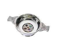 Wentworth Pewter - Standard Pewter Gem Cross Quaich Whisky Tasting Bowl Loving Cup Burns Night