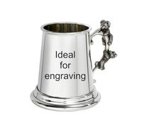 Wentworth Pewter - Teddy Bear Handle Pewter Baby Mug, Baby Gift, Keepsake (with Engraving)