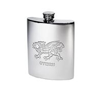 Wentworth Pewter- Welsh Dragon Pewter Kidney Flask,Hip Flask, Spirit Flask, 6oz Capacity