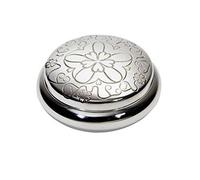 Wentworth Pewter - Yorkshire Rose Pewter Round Trinket Box, Pill Box, Gift - diameter:85mmH:35mm