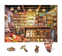 Wentworth Wooden Puzzles The Wine Tasting Room - 250 Pcs Adult Jigsaw Puzzle, Themed Irregular Pieces, Lars Stewart Design for Wine Lovers - Sustainably Sourced Wood and British Made