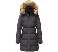 WenVen Women's Winter Thick Long Quilted Puffer Jacket Charcoal M