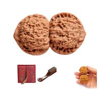 Wenwan Walnuts for Hand Training & Massage - Natural Chinese Walnuts as a Fidget Stress-Relief Ball - Traditional Massage Ball for Finger Flexibility & Gift for Seniors (E,43-44 mm)