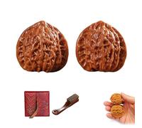 Wenwan Walnuts for Hand Training & Massage - Natural Chinese Walnuts as a Fidget Stress-Relief Ball - Traditional Massage Ball for Finger Flexibility & Gift for Seniors (D,40-41 mm)