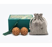 Wenwan Walnuts，Premium Hand-Selected Natural Walnut Pair Meditation, Zen Stress Relief, Hand Exercise. Authentic Collectible Walnut Set with Elegant Gift Box Pouch (A-38mm)
