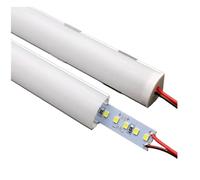 wenwendianzi 1-10 PCS LED DC12V 50CM 20 Inch SMD5730 36LEDs U/V-shaped Flat Aluminum Channel Rigid Strip(4pcs,V Milky cover 6000K)