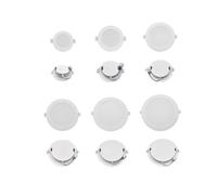wenwendianzi 1-10pcs 3 4 5 6 8 Inch LED Round Panel Downlight Lamp 24W 20W 6W AC100-240V 3000K 4000K 6000K Light Spotlight(Cold white 6000K,20W,8pcs)