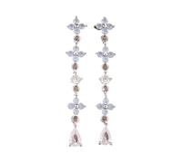 wenwendianzi 1 Pair Stainless Steel Lovely Blue Flower Stud Earrings(2PCS-1)