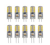wenwendianzi 10pcs G4 Led Bulb 2W 3W 5W 9W 12W 15W 12V AC220V Saving Silicone Lamp 360Beam Angle(DC12V,Warm White,5w)