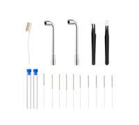 wenwendianzi 25 In 1 3D Printer Nozzle Cleaning Tools Needles Wrench Brass Brush Tweezers