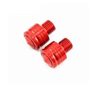 wenwendianzi 2Pcs Motorcycle CNC Aluminum M8 M10 Rear View Mirror Hole Plugs Screws Rearview Mirror Anti-Rust Holder(10mm Red)