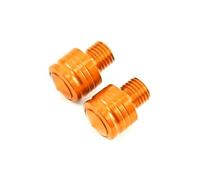 wenwendianzi 2Pcs Motorcycle CNC Aluminum M8 M10 Rear View Mirror Hole Plugs Screws Rearview Mirror Anti-Rust Holder(10mm Orange)