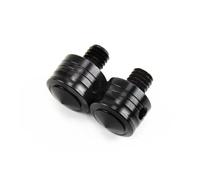wenwendianzi 2Pcs Motorcycle CNC Aluminum M8 M10 Rear View Mirror Hole Plugs Screws Rearview Mirror Anti-Rust Holder(10mm Black)