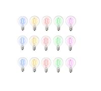 wenwendianzi G40 Colored Led String Light Replacement Bulb E12 Base 1W(E12 220V,25PCS MIX COLOR_WITHOUT CABLE_YES_1W)