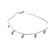 wenwendianzi Geometric Design Women's Fashion 18K Gold Plated Stackable Necklace Pendant Personalized Jewelry Gift(Zirconia pave silver)