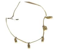 wenwendianzi Geometric Design Women's Fashion 18K Gold Plated Stackable Necklace Pendant Personalized Jewelry Gift(Zirconia pave gold)