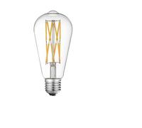 wenwendianzi LED ST64 12W 16W DC 220V Warm White Yllow Dimmable Gold Filament Bulb E27 Light Vintage Lamp Retro Gold Glass Appearance(Warm white,12W 220V)