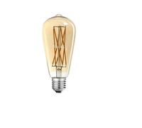 wenwendianzi LED ST64 12W 16W DC 220V Warm White Yllow Dimmable Gold Filament Bulb E27 Light Vintage Lamp Retro Gold Glass Appearance(Warm yellow,16W 220V)