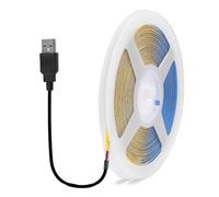 wenwendianzi USB COB LED Strip 3mm 5mm 8mm Width 12V 320LEDs Flexible LED Strip Light with Adhesive High Density Linear Lighting(White,5V 3MM USB WIRE_0.5M)