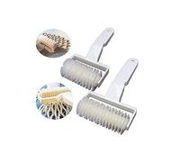 Wenxiaw Lattice Pastry Cutter Roller Cookie Roller Lattice Cutter Kitchen Bakery Tool Pizza Pastry Baking Decorations Craft DIY Baking Tool for Restaurant Bakery, Plastic, 2 Sizes