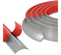 WENXINWIN 1.5m Silicone Quadrant Trim Coving for Ceilings,Self Adhesive Flexible Moulding Skirting Board Trim, Beading for Laminate Flooring,Countertops,Walls, Ceilings| Gray (20x15mm)