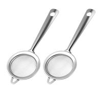 WENXINWIN 2 Pcs Fine Mesh Stainless Steel Tea Strainers with Non-Slip Handle | Mini Sieve for Loose Leaf Tea, Coffee, Spices & Baking | Essential Kitchen Tool