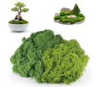 WENXINWIN Fake Moss 120g Artificial Moss - Dark Green & Light Green for Indoor Plant Pots, Crafts, Decor, Model Making, Landscaping