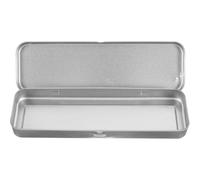 Wenxishangmao Mini Portable Metal Pen Holder Stationery Pencil Box, Compact Rectangular Hinged Case for Art Supplies, School and Travel (1pcs)