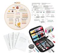 WENXJING DIY Stitch Book Creative Embroidery Stitches Book Adults Basic Hand Embroidery Stitches Step-by-Step Tutorials or Beginners and Craft Lovers