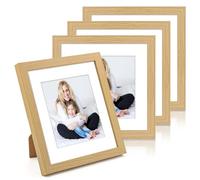 WenYa 10x10 Oak Photo Frames, 4 Pack 10x10 Picture Frames Wall and Desktop Horizontal Vertical 25x25cm Frames for Family Pictures Display (Oak, 10x10-4pack)